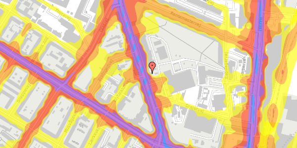 Trafikstøjkort på Frederiksborgvej 20, 2400 København NV