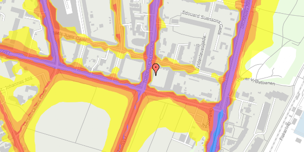 Trafikstøjkort på Tordenskjoldsgade 8, 8200 Aarhus N