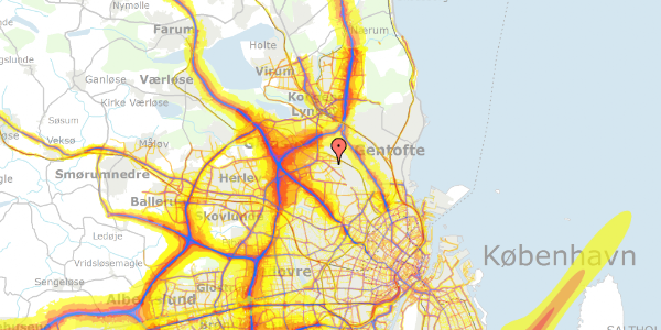 Trafikstøjkort på Tolstojs Alle 13, 2860 Søborg