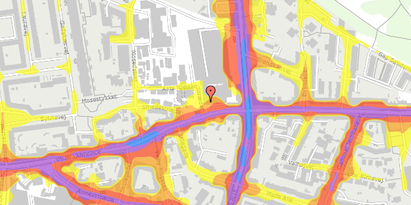 Trafikstøjkort på Valby Langgade 46, 2500 Valby