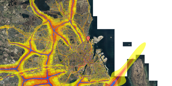 Trafikstøjkort på Masnedøgade 28, 2100 København Ø