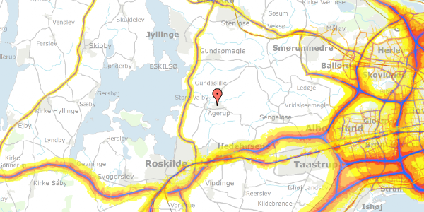 Trafikstøjkort på Bakkeengen 52, 4000 Roskilde