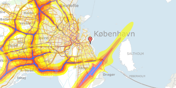 Trafikstøjkort på Strandlodsvej 25B, st. tv, 2300 København S