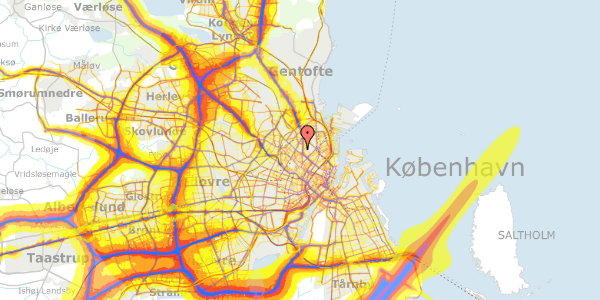 Trafikstøjkort på Ole Maaløes Vej 24, st. , 2200 København N