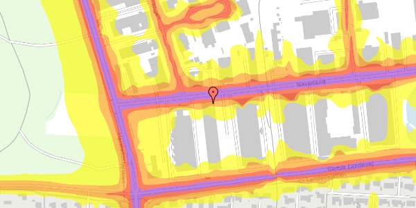 Trafikstøjkort på Naverland 29, st. th, 2600 Glostrup