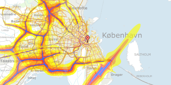 Trafikstøjkort på Nicolai Eigtveds Gade 28, 4. th, 1402 København K