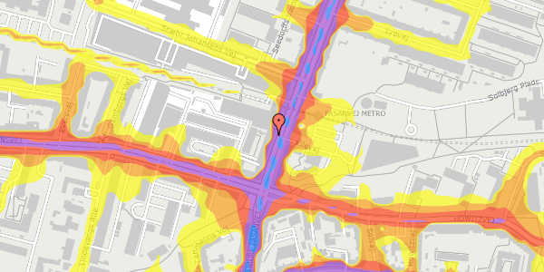 Trafikstøjkort på Nordre Fasanvej 15, 2000 Frederiksberg