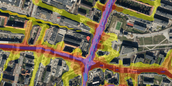 Trafikstøjkort på Nordre Fasanvej 17E, 2000 Frederiksberg