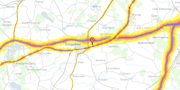 Trafikstøjkort på Kærehave Skovvej 15, st. 5, 4100 Ringsted