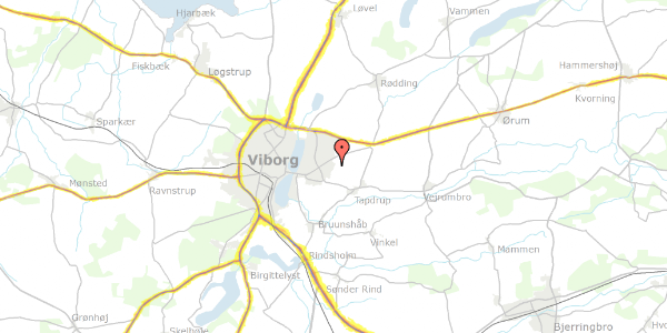 Trafikstøjkort på Asmild Dige 54, 8800 Viborg