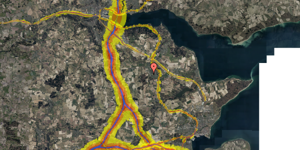 Trafikstøjkort på Mandelhaven 155, 7080 Børkop