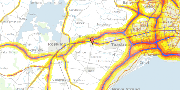 Trafikstøjkort på Brandhøjvej 7, 2640 Hedehusene