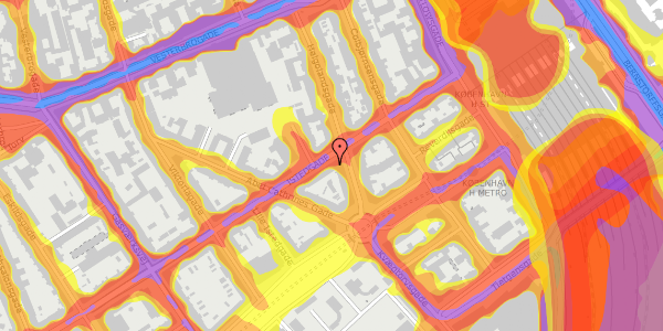 Trafikstøjkort på Istedgade 11, 1650 København V