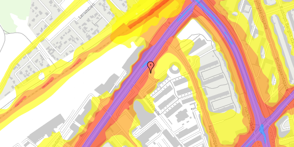 Trafikstøjkort på Rovsingsgade 63, 2200 København N