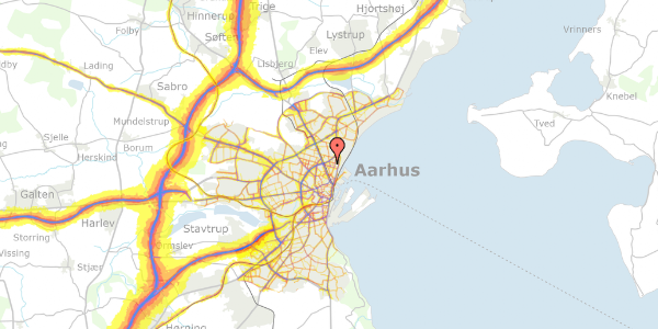 Trafikstøjkort på Trøjborgvej 72B, st. 4, 8200 Aarhus N