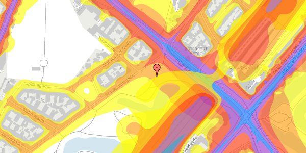 Trafikstøjkort på Stockholmsgade 62, 2100 København Ø