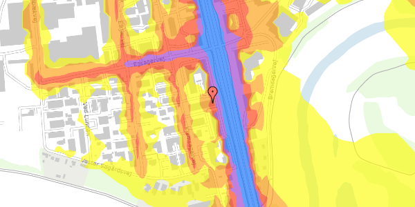 Trafikstøjkort på Klamsagervej 23, 8230 Åbyhøj