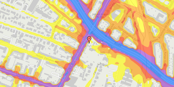 Trafikstøjkort på Falkoner Alle 112, 2000 Frederiksberg