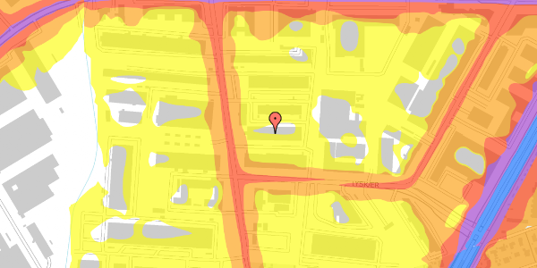 Trafikstøjkort på Marielundvej 45B, 1. tv, 2730 Herlev