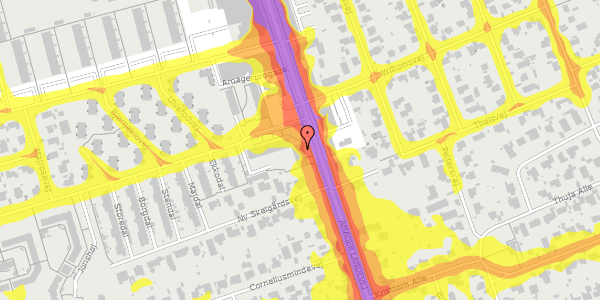 Trafikstøjkort på Amager Landevej 2, 2770 Kastrup
