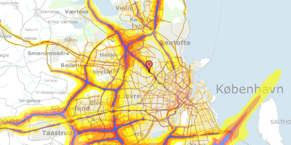 Trafikstøjkort på Hvedevej 40, 1. , 2700 Brønshøj