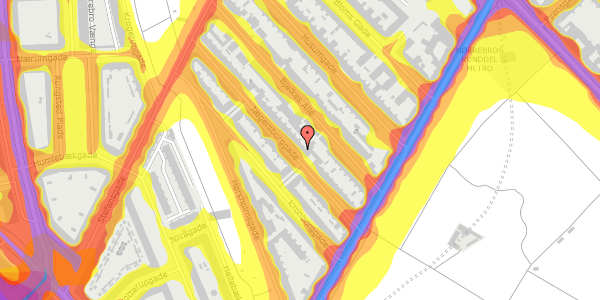 Trafikstøjkort på Jægersborggade 20, 1. th, 2200 København N