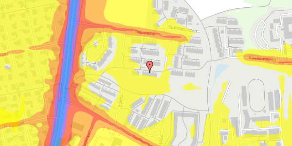 Trafikstøjkort på Robinievej 81, 2620 Albertslund