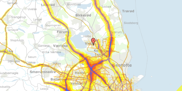 Trafikstøjkort på Virumstræde 10, 1. 24, 2830 Virum