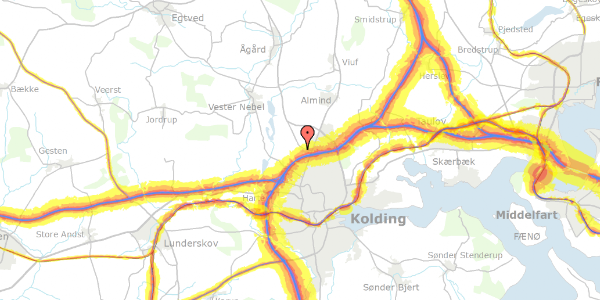 Trafikstøjkort på Trianglen 27C, 6000 Kolding