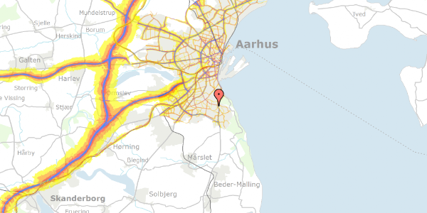 Trafikstøjkort på Albert Naurs Vej 29, 8270 Højbjerg