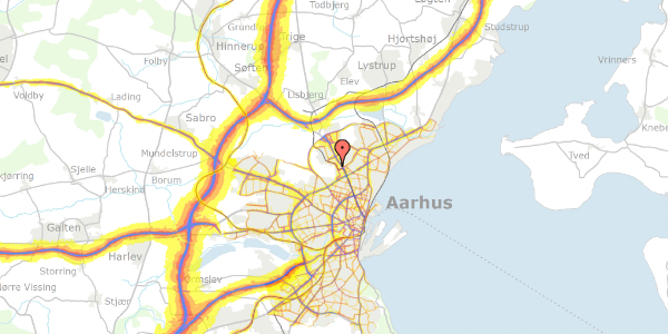 Trafikstøjkort på Olof Palmes Allé 31A, 1. 1, 8200 Aarhus N