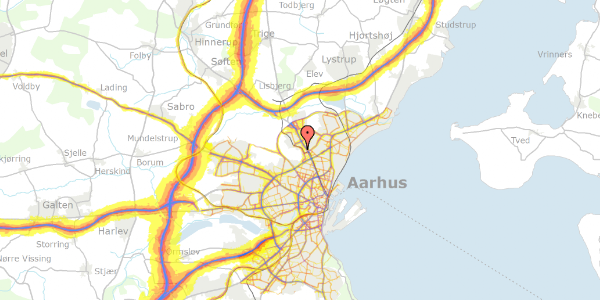 Trafikstøjkort på Olof Palmes Allé 31B, 1. 1, 8200 Aarhus N