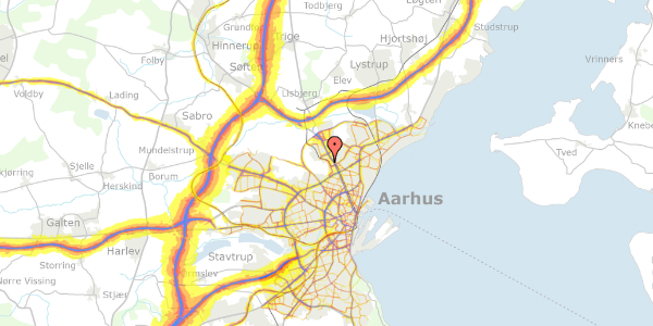 Trafikstøjkort på Olof Palmes Allé 31B, 2. 1, 8200 Aarhus N