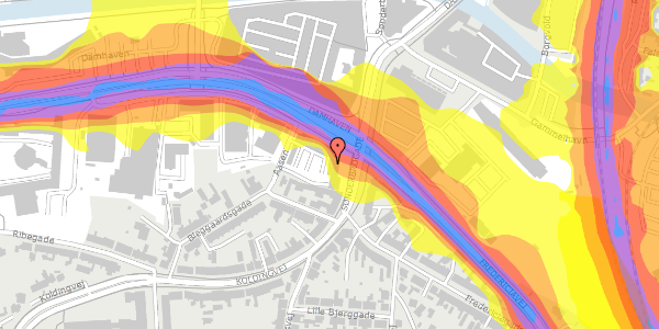 Trafikstøjkort på Aasen 7, 7100 Vejle