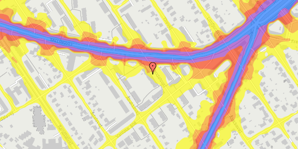 Trafikstøjkort på Dybendalsvej 31, 3. , 2720 Vanløse