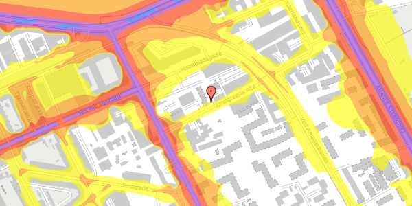 Trafikstøjkort på Lindgreens Allé 5, st. 6, 2300 København S