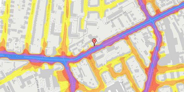 Trafikstøjkort på Vesterbrogade 140B, 1620 København V