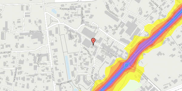 Trafikstøjkort på Jernbanegade 18, 3480 Fredensborg