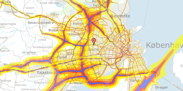 Trafikstøjkort på Schweizerdalstien 79, 2610 Rødovre