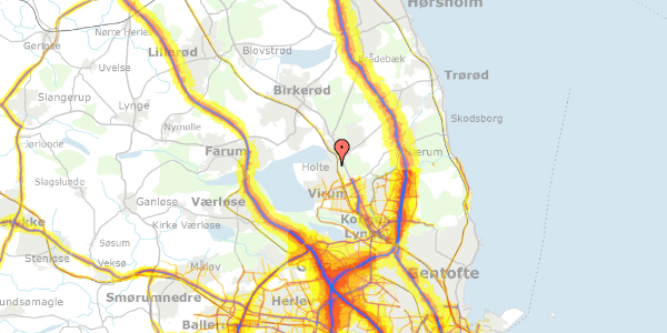 Trafikstøjkort på Vejlesøvej 34C, 2840 Holte