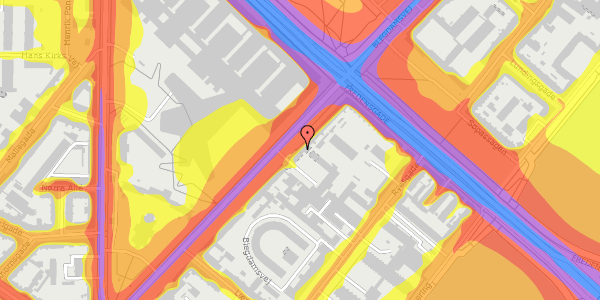 Trafikstøjkort på Blegdamsvej 32, 5. th, 2200 København N