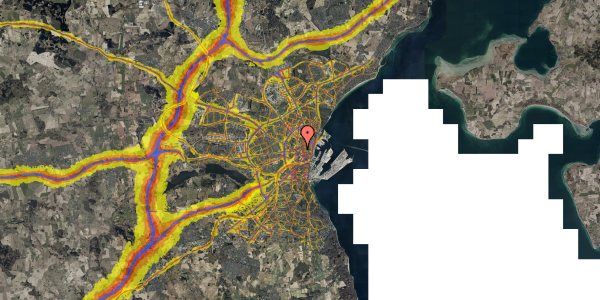 Trafikstøjkort på Vester Allé 26, 3. 1, 8000 Aarhus C