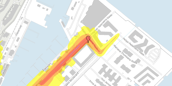 Trafikstøjkort på Dagmar Petersens Gade 80, st. tv, 8000 Aarhus C