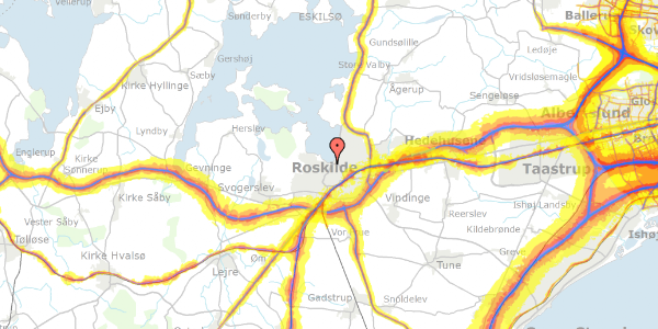 Trafikstøjkort på Vindeboder 12, st. , 4000 Roskilde