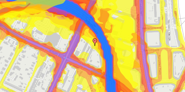 Trafikstøjkort på Munkensvej 12, 2000 Frederiksberg