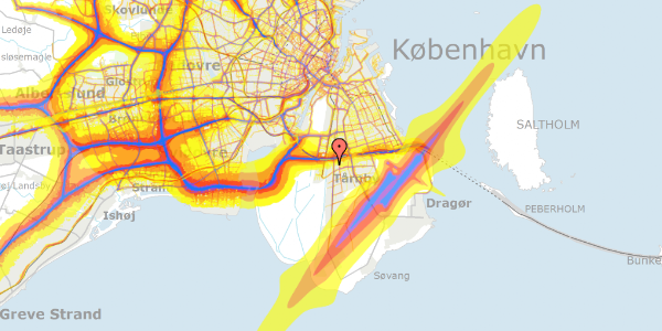 Trafikstøjkort på Hf. Stjernelund 26, 2770 Kastrup