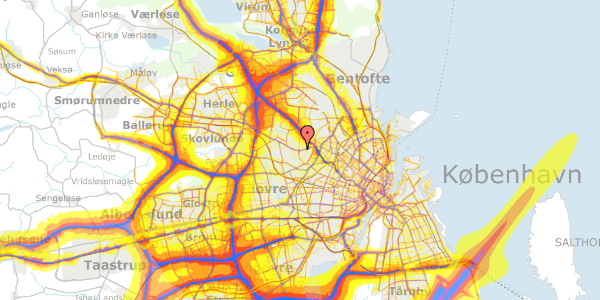 Trafikstøjkort på Brønshøj Kirkevej 4C, 2700 Brønshøj