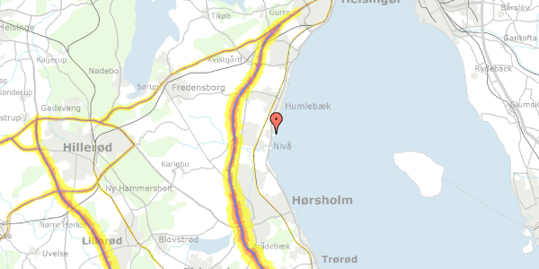 Trafikstøjkort på Sølyst Strandpark 70, 2990 Nivå