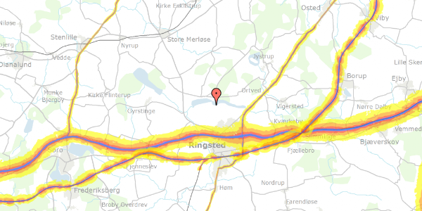 Trafikstøjkort på Ejlstrupvej 100, 4100 Ringsted
