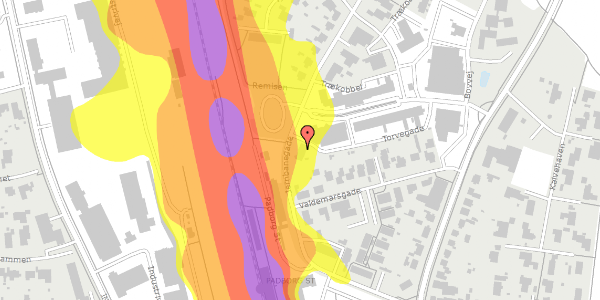 Trafikstøjkort på Jernbanegade 18, 2. th, 6330 Padborg